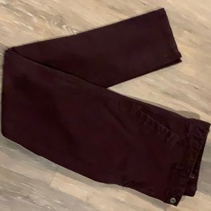 Long length Burgundy Khakis by Gap